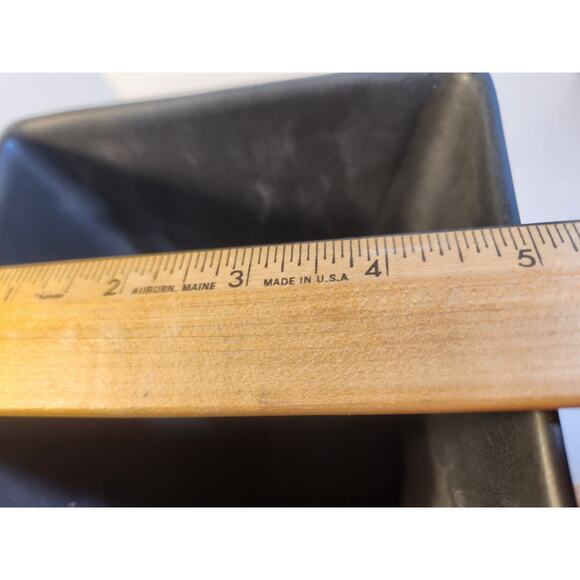 Halloween Pottery Matte Black Mid Century Modern Vase 9" - Picture 5 of 7